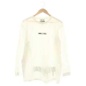 MINTCREW バックプリント カットソー Tシャツ 長袖 クルーネック ロゴ刺繍 XL 白 ホワイト