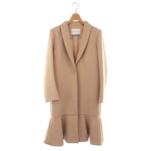 ラッフルヘムコート ミディ丈 アウター 38 M ピンクベージュ /KO OS SH