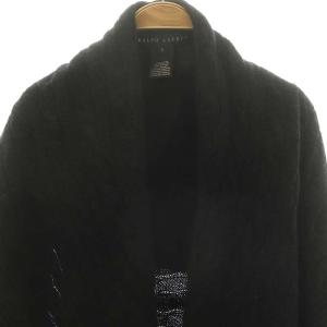 RALPH LAUREN ウールニットカーディガン 長袖 フロントオープン カシミヤ S 黒 ブラック