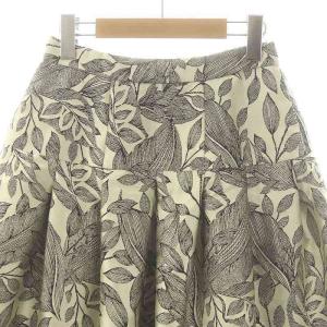 Grace Class 24SS ボタニカルジャガードスカート ロング ミモレ 36 白 ホワイト 黒 ブラック