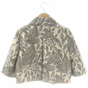 Grace Class 24SS ボタニカルジャガードシャツ 36 白 ホワイト 黒 ブラック