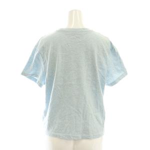 Maison Kitsuné ダブルシーズナルフォックスヘッドパッチ Tシャツ カットソー 半袖 S ライトブルー