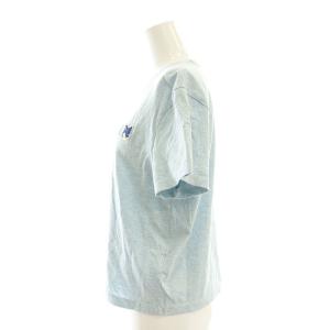 Maison Kitsuné ダブルシーズナルフォックスヘッドパッチ Tシャツ カットソー 半袖 S ライトブルー