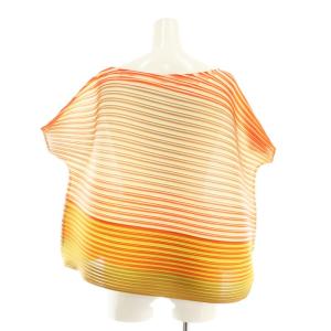 PLEATS PLEASE ISSEY MIYAKE グラデーション 変形 カットソー プルオーバー 3 オレンジ ブラウン
