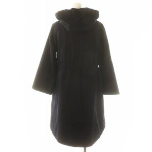 ANAYI ツイルライナー付き モッズコート ロング ジップアップ 34 紺 ネイビー