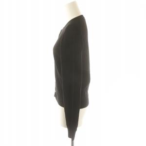 COMME des GARCONS ウールクルーネックカーディガン 長袖 M 黒 ブラック