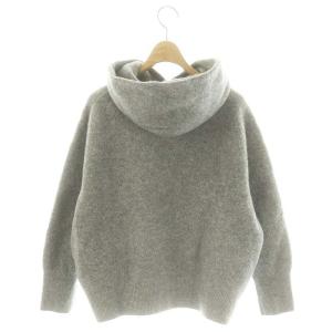 23区 vingt-trois 23AW フェルト ニットパーカー プルオーバー 長袖 44 グレー