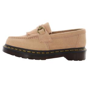 Dr.Martens ADRIAN SNAFFLE スエード フリンジ ローファー UK4 23cm ピンクべージュ /SR33