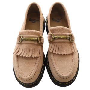 Dr.Martens ADRIAN SNAFFLE スエード フリンジ ローファー UK4 23cm ピンクべージュ /SR33