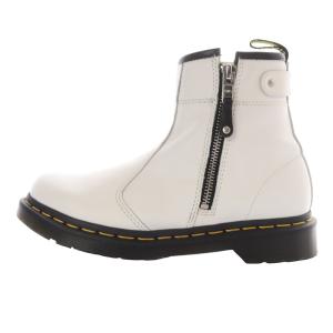 TWIN ZIP チェルシーブーツ ショートレザー UK5 24cm 白 ホワイト 2976