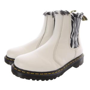 Dr.Martens LEONORE ゼブラ チェルシーブーツ ショート UK6 25cm 白 ホワイト