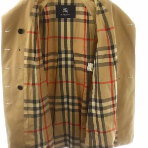 BURBERRY LONDON 裏地ノバチェック ダブルボタントレンチコート スプリングコート スタンドカラー ミドルロング 38 ベージュ