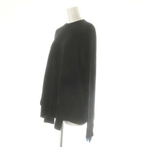 ENFOLD SLIT-RIB プルオーバ?ニット セーター 長袖 38 黒 ブラック