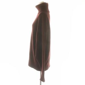 Deuxieme Classe ミドルゲージタートルネック ニット セーター 長袖 ウール 茶 ブラウン