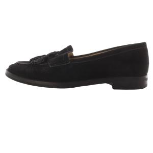 MANOLO BLAHNIK スエード タッセル ローファー 22cm 黒 ブラック /SR7