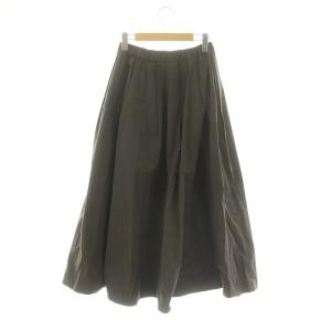 JOURNAL STANDARD relume 24SS ウォッシャブルタフタイージーロングスカート フレア ギャザー F グレー