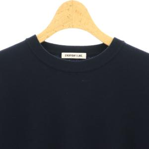 EVERYDAY I LIKE 22AW クルーネックプルオーバー ニット セーター 長袖 紺 ネイビー /ES OS