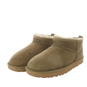UGG australia クラシック ウルトラ ミニ Classic Ultra Mini ムートンブーツ ショート フラット スエード US7 24cm