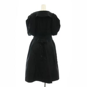 PRADA ボレロ付き フラワービジュードッキングワンピース 44 ブラック
