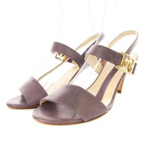 ストラップサンダル ロゴ ピンヒール 36.5 紫 /MM SH OF