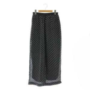 シルクドットイージーパンツ ワイドパンツ 水玉 薄手 黒 白 ブラック ホワイト /ES OS SH