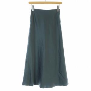 23AW エラスティックサテン マーメイドロングスカート フレア マキシ 32 XS グレー /AT OS