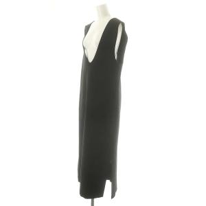 ENFOLD ダブルクロス Jumper SK ジャンパースカート ジャンスカ ロング ワンピース 36 黒 ブラック