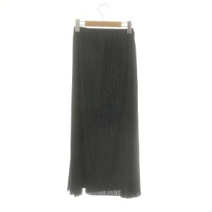 PLEATS PLEASE ISSEY MIYAKE イッセイミヤケ サイドボタン フレアスカート ロング 4 黒 ブラック /ES OS