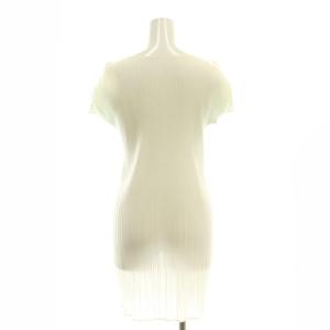 PLEATS PLEASE ISSEY MIYAKE イッセイミヤケ 花柄転写プリント ワンピース 3 オフホワイト