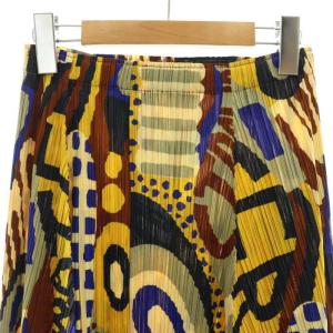 PLEATS PLEASE ISSEY MIYAKE イッセイミヤケ アフリカンプリント フレアスカート 3 マルチカラー
