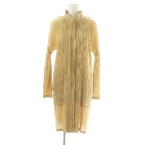 イッセイミヤケ ロング カーディガン 3 ベージュ