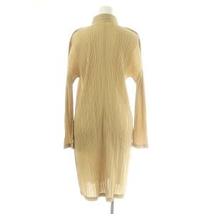 PLEATS PLEASE ISSEY MIYAKE イッセイミヤケ ロング カーディガン 3 ベージュ
