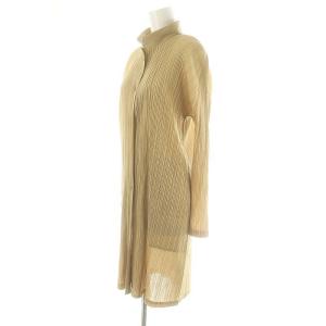 PLEATS PLEASE ISSEY MIYAKE イッセイミヤケ ロング カーディガン 3 ベージュ
