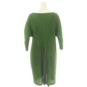PLEATS PLEASE ISSEY MIYAKE イッセイミヤケ ワンピース 3 モスグリーン