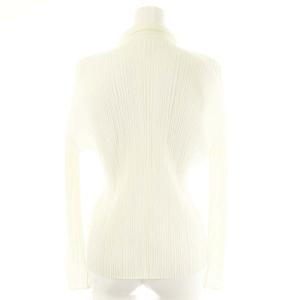 PLEATS PLEASE ISSEY MIYAKE イッセイミヤケ 1938 刺繍 レース 長袖 シャツ 長袖 プリーツ 3 白 オフホワイト