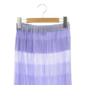 PLEATS PLEASE ISSEY MIYAKE イッセイミヤケ メッシュ スカート ロング ミモレ丈 プリーツ イージー 3 サックスブルー /MI OS