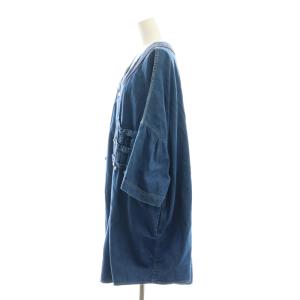 KAPITAL 8ozデニムスラッピープリズンベースボールシャツ ロング 七分袖 1 青 ブルー /HK OS