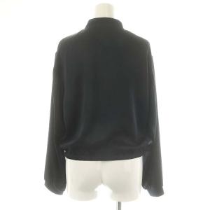 Theory 22SS CRUSHED SATIN ZIP BOMBE ボンバージャケット ブルゾン ジップアップ S 紺 ネイビー