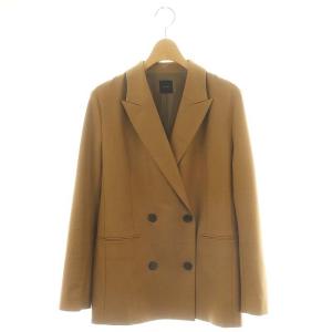 24AW ウールブレンドダブルブレストジャケット テーラードジャケット 総裏地 34 キャメル /ES