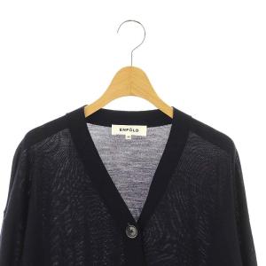 ENFOLD 24AW ジャケットレイヤードカーディガン JACKET LAYERED CARDIGAN 長袖 Vネック