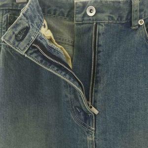 sacai サイドジップフレアデニムスカート タイトスカート 膝丈 カットオフ 2 青 ブルー /ES OS