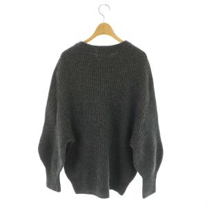 Plage ファインウール カタアゼニュアンス クループルオーバー ニット セーター 長袖 グレー