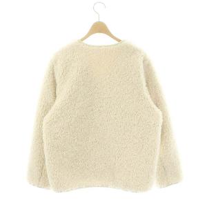 JOURNAL STANDARD relume 23AW カーリーフェイクムートンVネックジャケット 金ボタン F オフホワイト