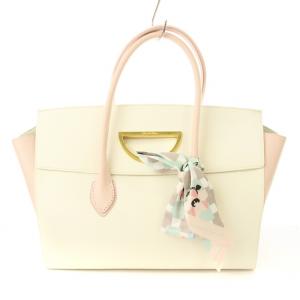 CLASSY バイカラー ハンドバッグ ショルダーバッグ2WAY 白 ピンク /MM OF