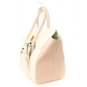 Samantha Thavasa CLASSY バイカラー ハンドバッグ ショルダーバッグ2WAY 白 ピンク /MM OF