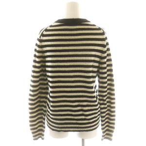 marimekko ウール ボーダー ウニッコ ニット セーター 長袖 M 黒 白 ブラック ホワイト