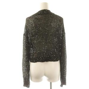 CINOH 24SS SPANGLE KNIT CARDIGAN カーディガン ニット スパンコール 長袖 38 黒 ブラック