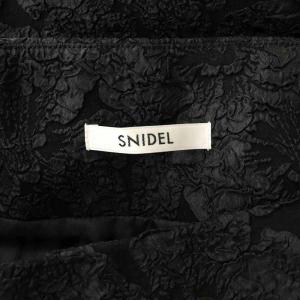 SNIDEL 23SS ジャガードスカート ロング フレア ハイウエスト 1 黒 ブラック
