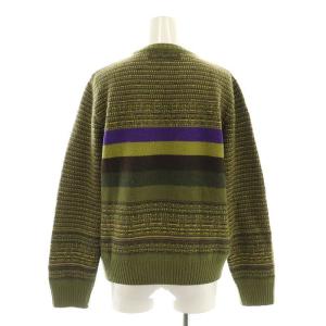 CASTELBAJAC PEANUTS スヌーピー ニットセーター 長袖 プルオーバー ウール 44 L 緑 グリーン マルチカラー