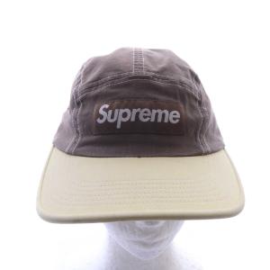 Supreme 22SS 2-tone twill camp cap ブラウン アイボリー